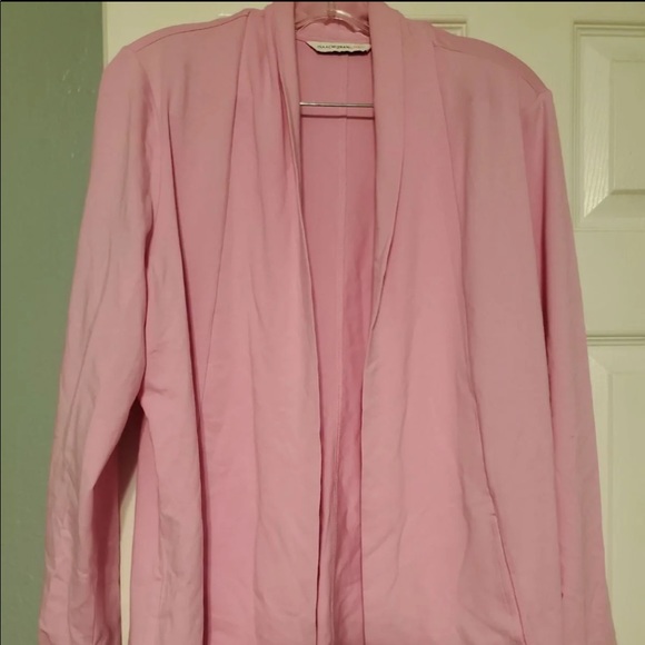 3/$30 ~ Isaac Mizrahi Live QVC pink open cardigan medium - Picture 1 of 2
